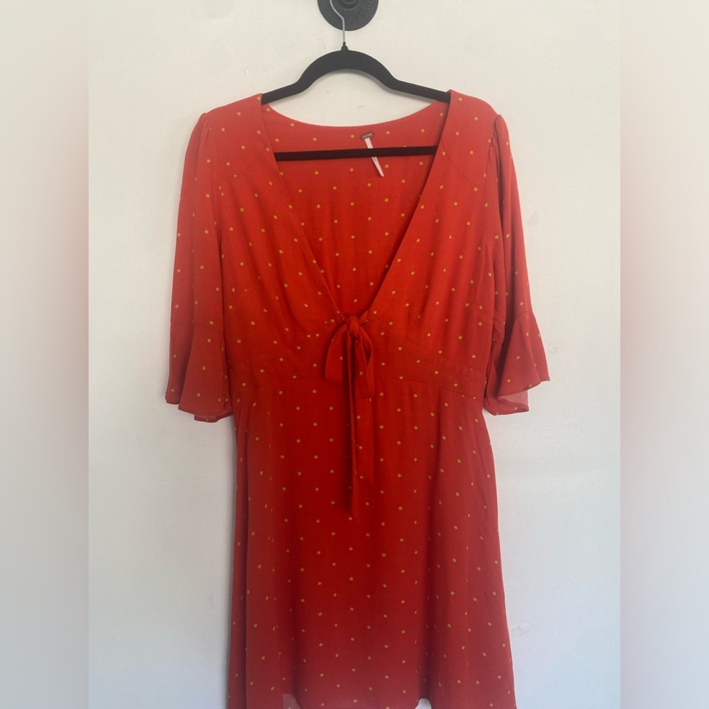 Free People All Yours Spot Mini Dress Sz 10 - Picture 4 of 15